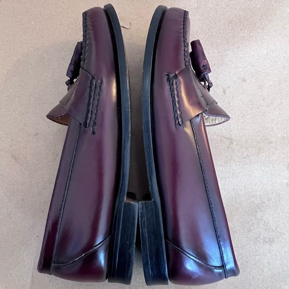 G.H Bass Burgundy Tassel Harrison II 1449 634 Penny Loafers Leather Men’s 10 - Picture 8 of 9